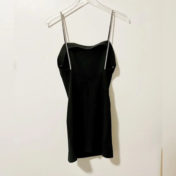 NBD Hollywood & Vine Mini Dress size XS Black Rhinestone Straps - Picture 3 of 7